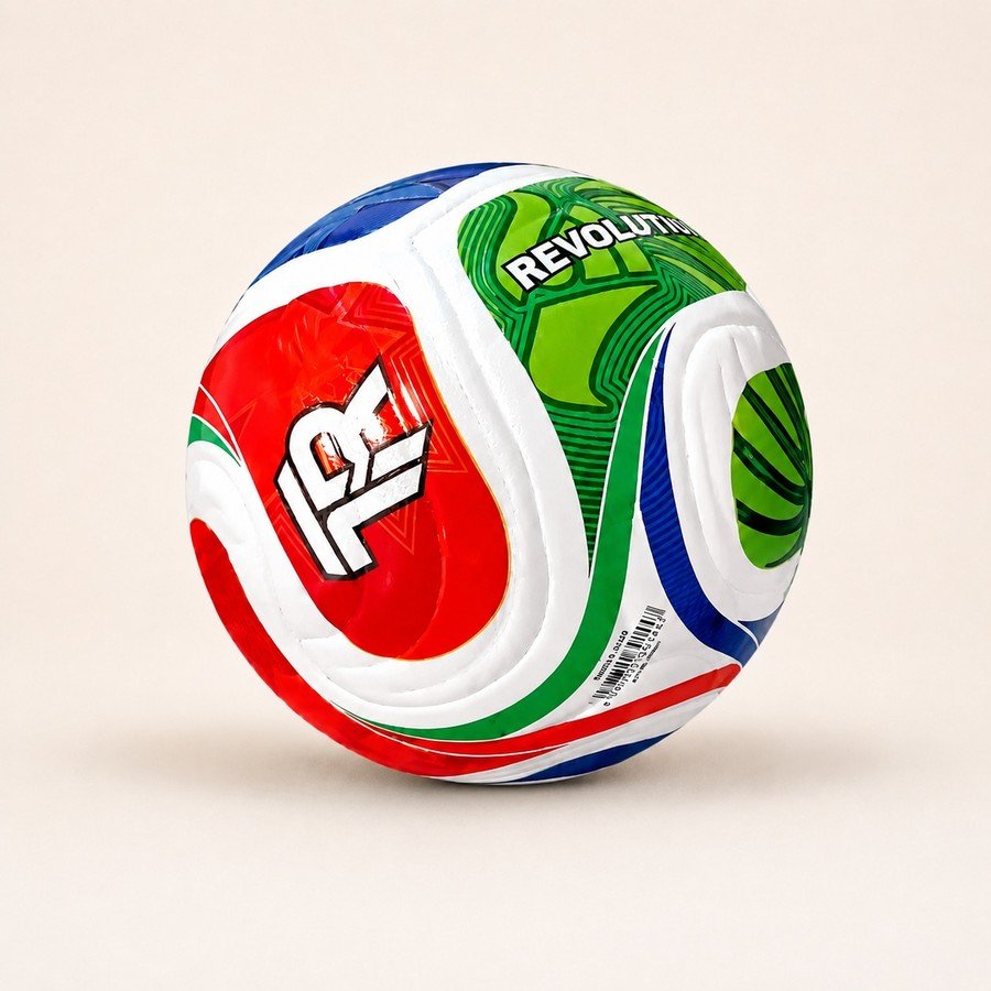 Balón Revolution rojo, verde y azul
