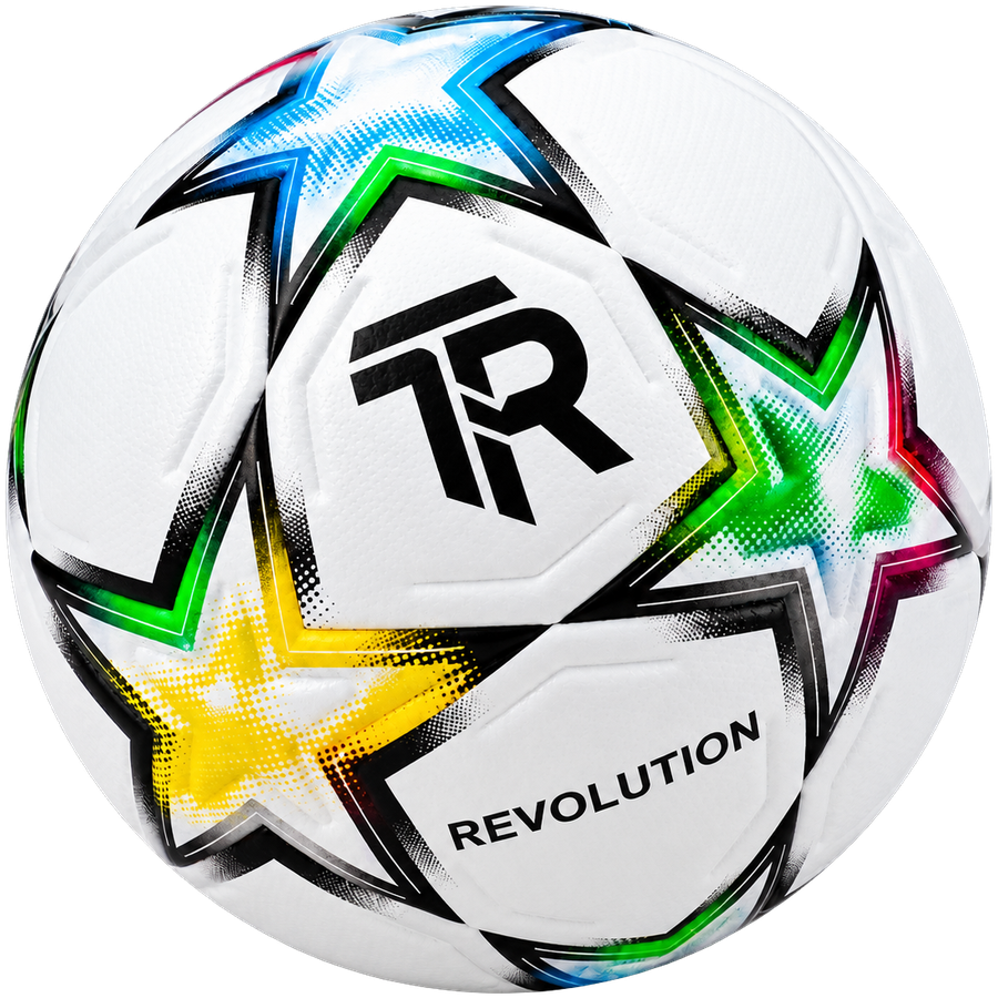 Revolution Estrellas — balón blanco con estrellas multicolor